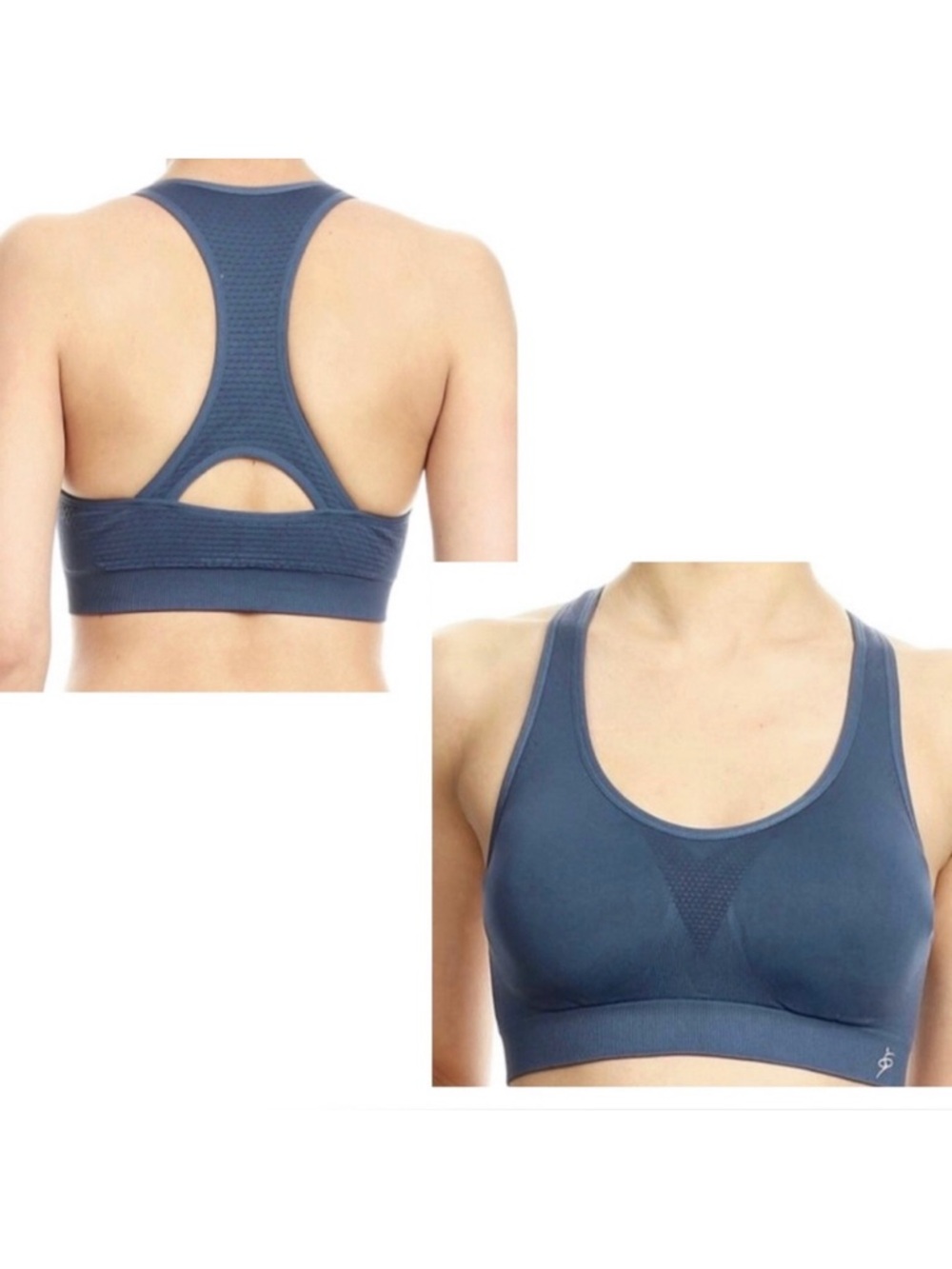 Denim Blue High Impact Sports Bra with Removable Cups Size S/M